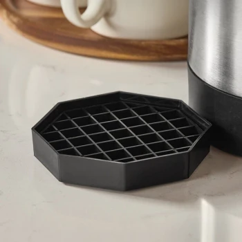 Choice 4" Black Octagonal Drip Tray with Removable Grate