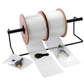 Lavex 4" x 6" 2 Mil White / Clear Polyethylene Auto Style Pre-Opened Bag on a Roll - 2,000/Roll