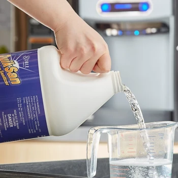 Noble 1 Gallon / 128 oz. QuikSan Nickel-Safe Concentrated Ice Machine Sanitizer