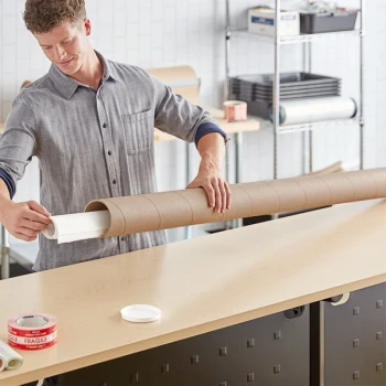 Lavex 3" x 60" Kraft Heavy-Duty Mailing Tube - 24/Case