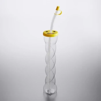 12 oz. Twisted Kiddie Yarder with Emoji Topper Lid and Straw - 72/Case