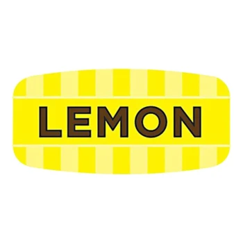 Bollin 5/8" x 1 1/4" Rectangular Permanent Lemon Bakery Label - 1,000/Roll