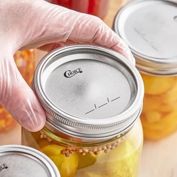 Choice Wide Mouth Lid and Bands for Select Canning / Mason Jars - 48/Pack