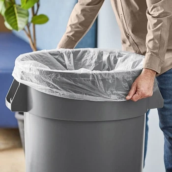Lavex 55-60 Gallon 16 Micron 38" x 60" High Density Janitorial Can Liner / Trash Bag - 200/Case