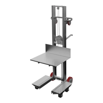 Vestil 400 lb. Aluminum Winch Lift with 24" x 20" Platform and 60" Lift Height ALLW-2420-4SFL