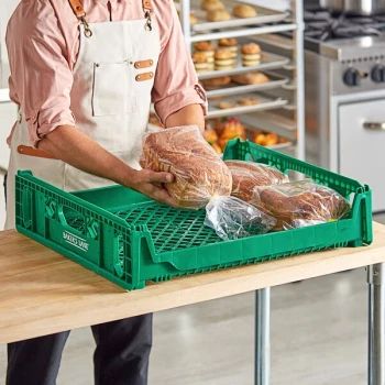 Baker's Lane 26" x 22" x 6" Green Bread Tray
