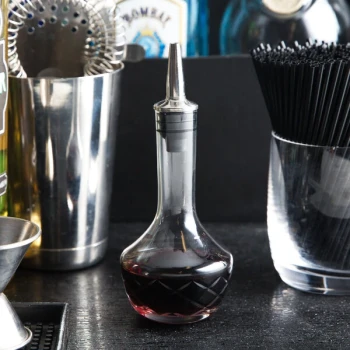 American Metalcraft BBC2 4 oz. Diamond Glass Bitters Bottle