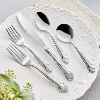 Acopa Capulet 18/0 Stainless Steel Heavy Weight Flatware Set with Service for 12 - 60/Case