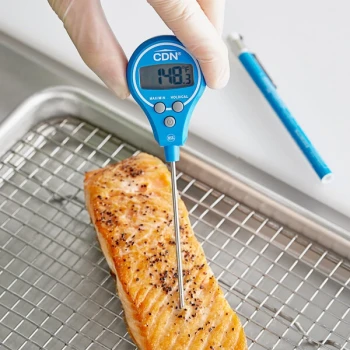 CDN DTL572B 4 5/16" Blue Waterproof Digital Pocket Probe Lollipop Thermometer