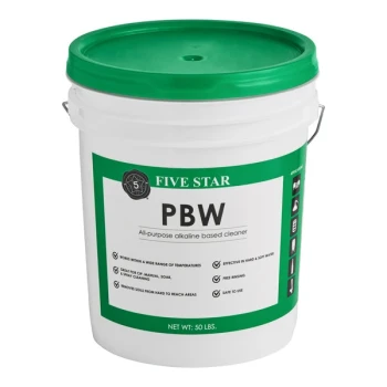 Five Star Chemicals 26-PBW-FS50 PBW Non-Caustic Alkaline Brewery Cleaning Powder 50 lb.