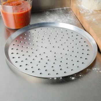American Metalcraft CAR14P 14" Perforated Heavy Weight Aluminum Cutter Pizza Pan