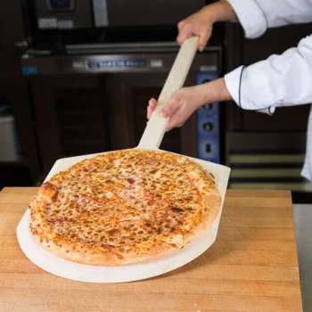 American Metalcraft 14" x 15" Wood Pizza Peel with 27" Handle 4214