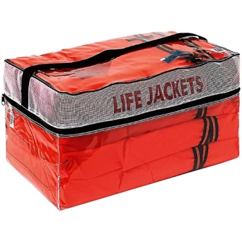 Kemp USA 4-Pack Orange Type II Life Jackets with Carry Case 20-001-4-PACK - Adult