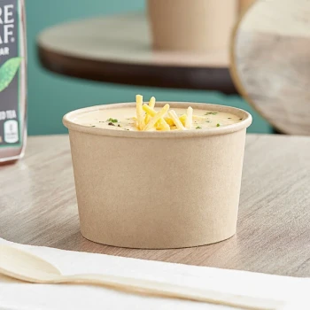Choice 12 oz. Kraft Poly-Coated Paper Food Cup - 1,000/Case