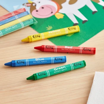Choice 4-Pack Hexagonal Kids' Restaurant Crayons in Cello Wrap - 1,000/Case