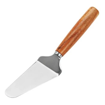 American Metalcraft 5 1/2" x 2 3/8" Pie / Pizza Server with Acacia Wood Handle