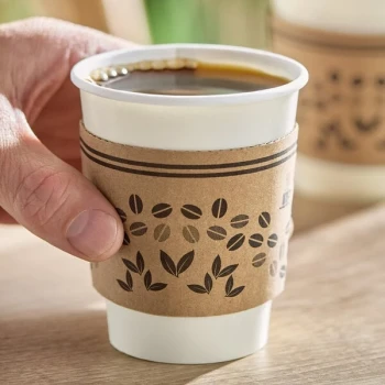 Choice 8 oz. Coffee Bean Coffee Cup Sleeve - 50/Pack