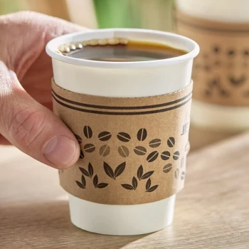 Choice 8 oz. Coffee Bean Coffee Cup Sleeve - 1,200/Case