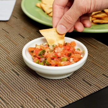 Carlisle 087542 Melamine 5 oz. Bone Salsa Dish - 48/Case
