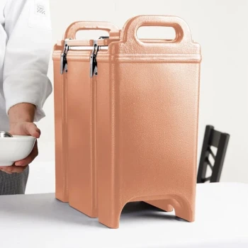 Cambro 350LCD157 Camtainer® 3.375 Gallon Coffee Beige Insulated Soup Carrier