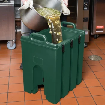 Cambro 500LCDPL519 Camtainer® 4.75 Gallon Green Insulated Soup Carrier