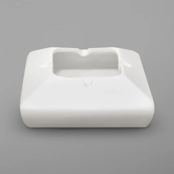 RAK Porcelain Banquet 4 1/2" x 4 1/2" Ivory Porcelain Windproof Square Ashtray - 12/Case
