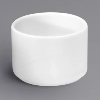 Oneida Eclipse by 1880 Hospitality F1100000705 8.75 oz. Stackable Embossed Bone China Bouillon Cup - 36/Case