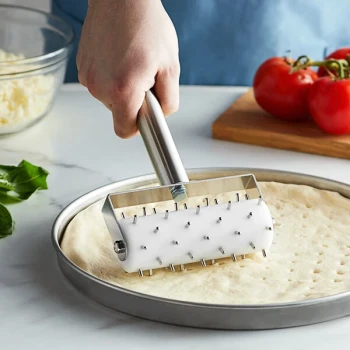American Metalcraft DD5704 5" Wide Dough Docker with Aluminum Handle - 3/8" Stainless Steel Pins