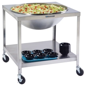 Lakeside 713 Stainless Steel Mobile Mixing Bowl Stand for 80 Qt. Bowl