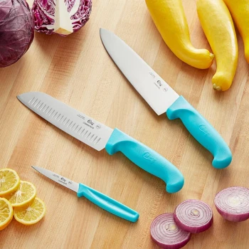 Choice 3-Piece Knife Set with Neon Blue Handles