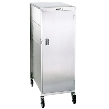 Lakeside 842 Compact Series Single Door Stainless Steel Tray Cart for 14" x 18" Trays - 20 Tray Capacity