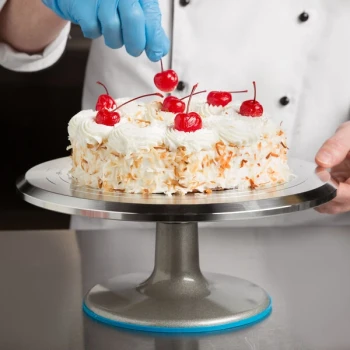 Ateco 615 12" Revolving Aluminum Cake Turntable / Stand with Non-Slip Base