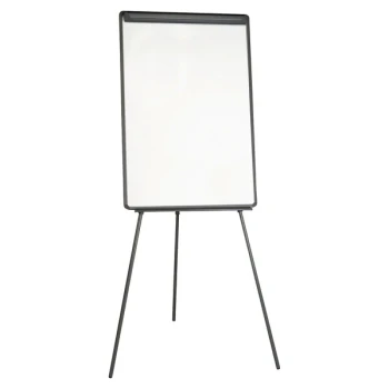 MasterVision EA2300045 Silver Easy Clean 22 1/2" x 42" Dry Erase Tripod Style Telescoping Presentation Easel with Black Frame