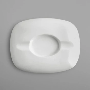 RAK Porcelain Banquet 8 1/4" Ivory Porcelain Cigar Ashtray - 2/Case