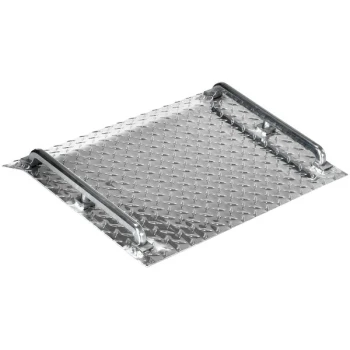 Vestil 24" x 18" x 4 11/16" Silver Aluminum Mini Dock Board AMD-2418 - 500 lb. Capacity