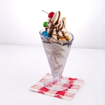 GET ICM-26-CL 8 oz. Clear Plastic Waffle Cone Cup - 24/Case
