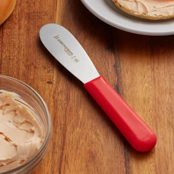 Dexter-Russell 18193R Sani-Safe 3 1/2" Red Smooth Sandwich Spreader