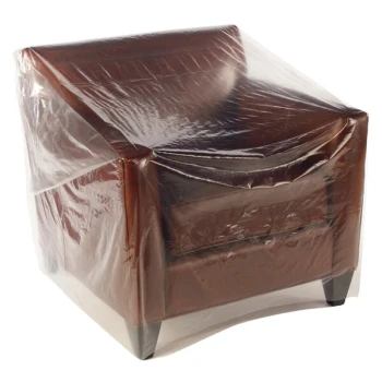 Lavex 54" x 45" 3 Mil LDPE Clear Chair Bag on a Roll - 100/Roll