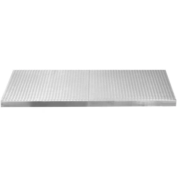 TableCraft Caterware CW22237 20 Gauge Circle Swirl Stainless Steel Cover for 8' Table - 96 3/8" x 30 3/8"