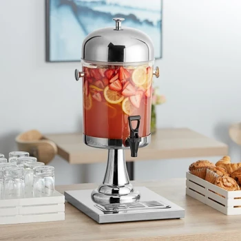Acopa 2.1 Gallon Stainless Steel and Polycarbonate Single Beverage Dispenser