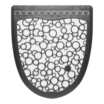Fresh Products P-Shield FUM-F-000I006M-BLK Black / White Disposable Urinal Floor Mat - 6/Case
