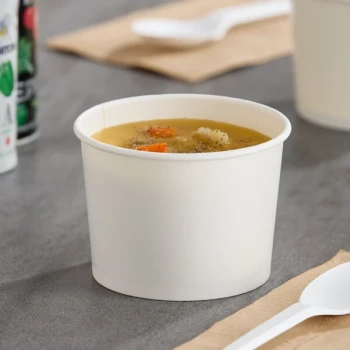 Choice 12 oz. White Double Poly-Coated Paper Food Cup - 1,000/Case