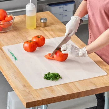 WebstaurantStore 24 inch x 18 inch Flexible Cutting Board Mat with Logo - 6/Pack