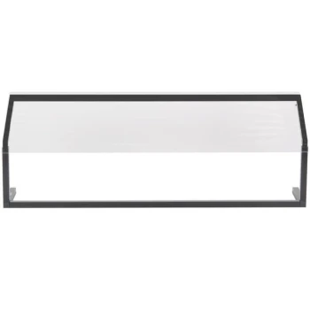 Carlisle 926003 60" x 12 1/2" Black Adjustable Single Sneeze Guard for Five Star Buffet Bars