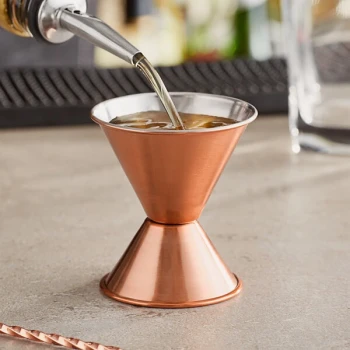 Acopa 1 oz. & 2 oz. Copper Classic Jigger