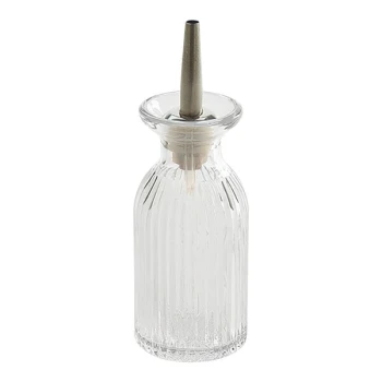 American Metalcraft 3 oz. Fluted Glass Bitters Bottle BBF3 - 6/Case