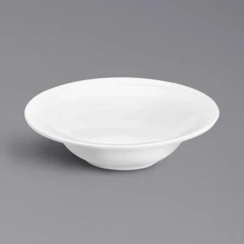 Oneida Eclipse by 1880 Hospitality F1100000721 23.7 oz. Embossed Bone China Mid Rim Grapefruit Bowl - 36/Case