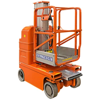 Ballymore DVML-18 Battery-Powered Drivable Vertical Mast Lift with 25" x 24" Platform and 42" Guard Rails - 330 lb., 24' Working Height