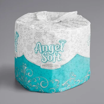 Angel Soft Professional Series 4" x 4" Individually-Wrapped 2-Ply 450 Sheet Premium Embossed Toilet Tissue Roll - 80/Case