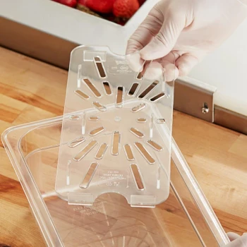 Choice 1/3 Size Clear Polycarbonate Drain Tray